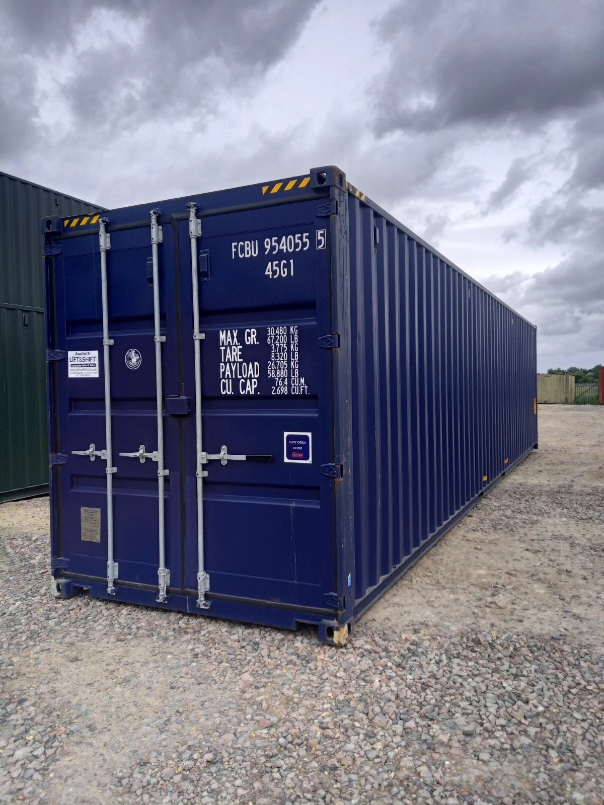 40ft X 8ft High Cube New 1 trip SHIPPING CONTAINER. - Image 5
