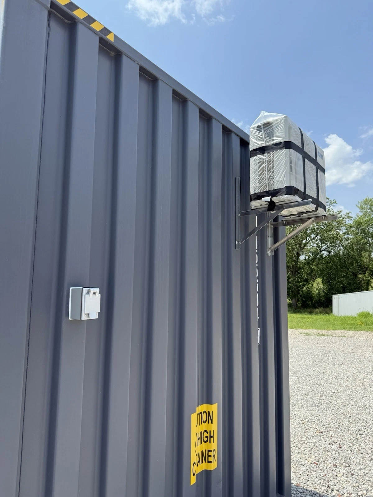 40ft New Slate Gray Shipping Container Office For Commercial Use Spray Foam - Image 2